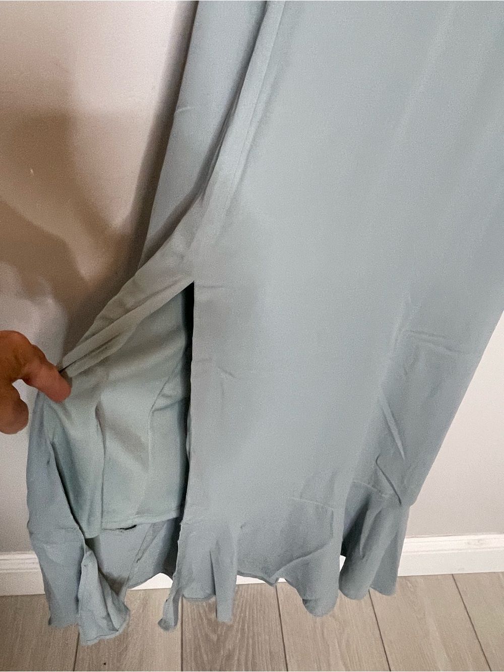 $180 Show Me Your Mumu Claire Midi Dress ~ Deep Sage Chiffon Bridal NWT Small - Picture 7 of 9